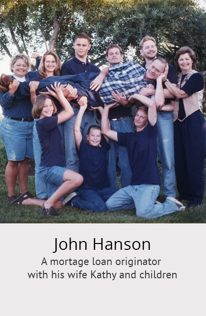 Reverse Mortgage advisor John Alma Hanson and his family